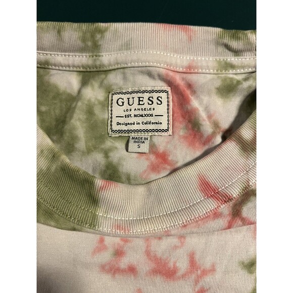 Guess Los Angeles Short Sleeve Tie Dye Colorful T-Shirt Tee SMALL Designer - Picture 4 of 8